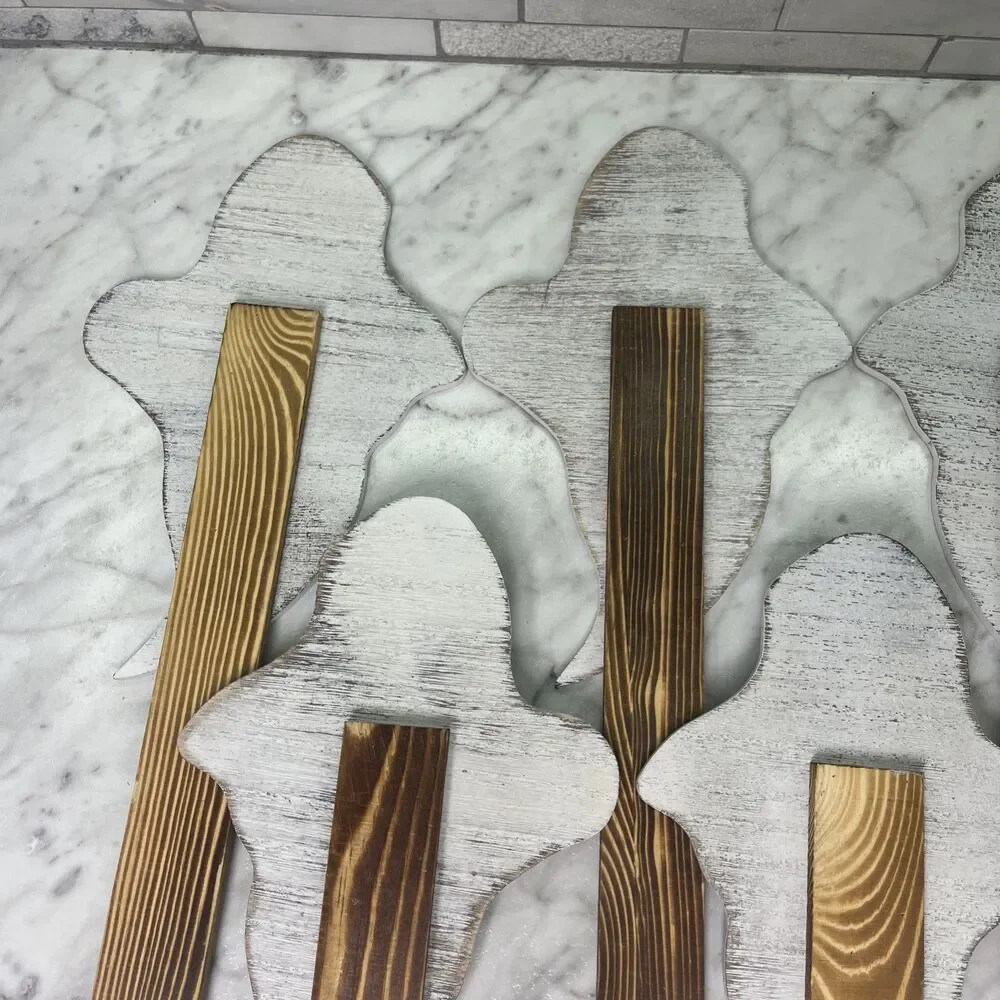 Halloween Ghost Yard Stakes - 6PCS Rustic/ Distressed Ghost Lawn Decorations